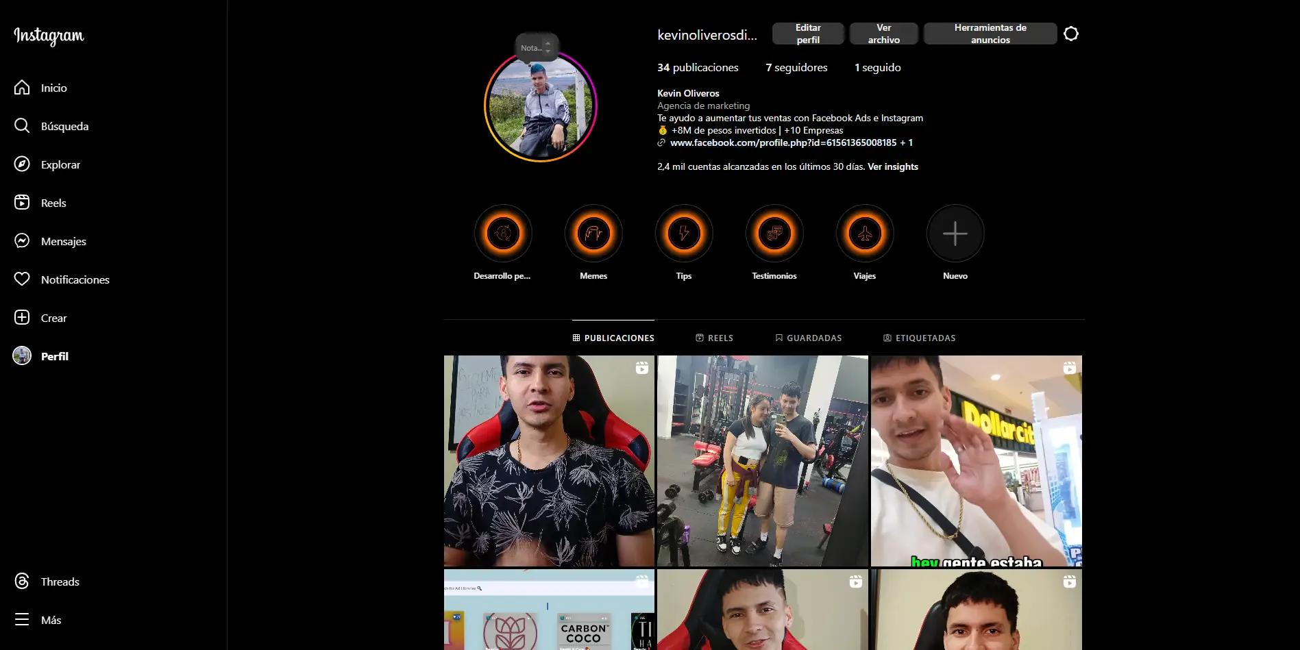Este es mi Instagram, quiero volverlo mi red social principal