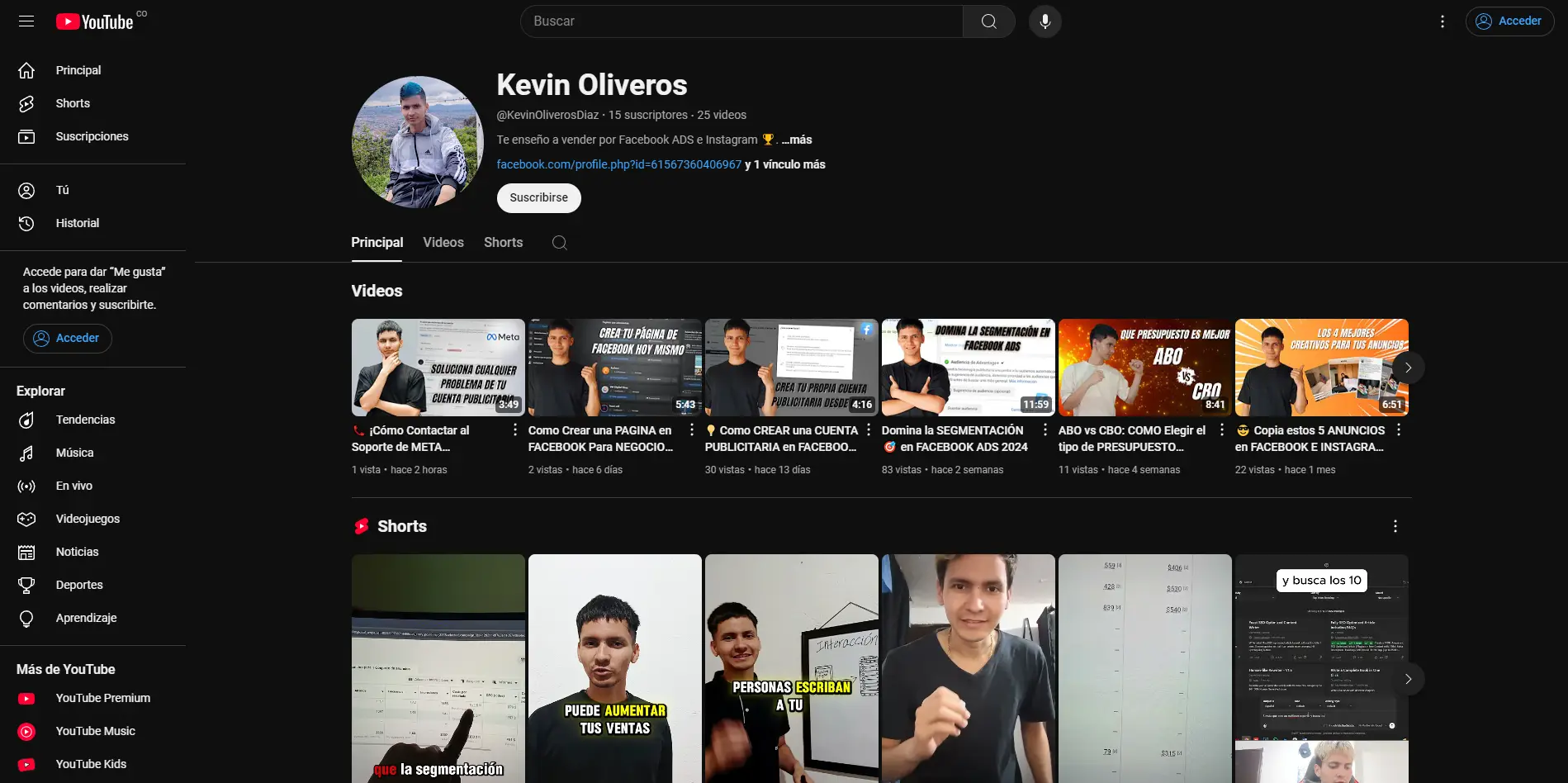Este es mi canal de Youtube